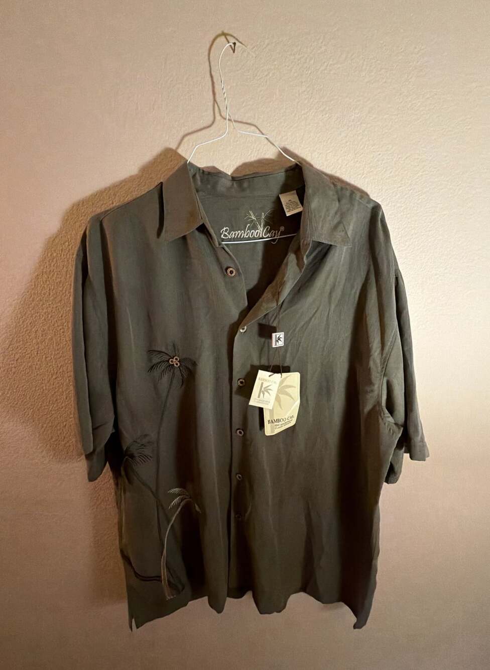 Bamboo Cay Fine Resortwear Olive Shirt XL